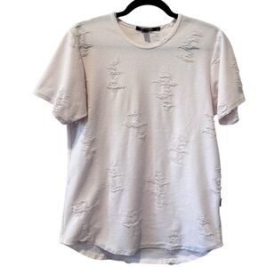Shredded White T-Shirt by Rustic Dime - Size L